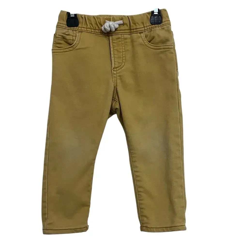 Gap Denim | Mustard Yellow Slim Faded Stretch Pants Boys 18-24 Months